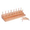 Kylebooker Fly Tying Thread Spool Stand Nature Wood Spool Station Hand Made Travelling